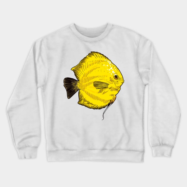 Yellow exotic fish Crewneck Sweatshirt by StefanAlfonso